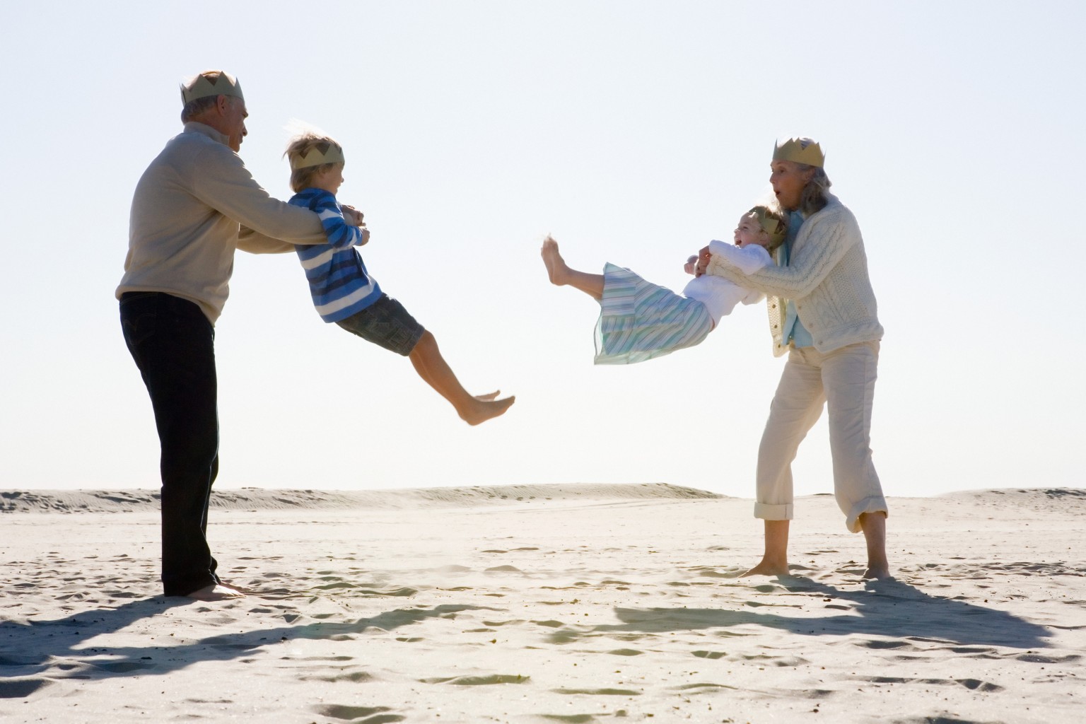 Les grands parents. On the Beach grandparents.